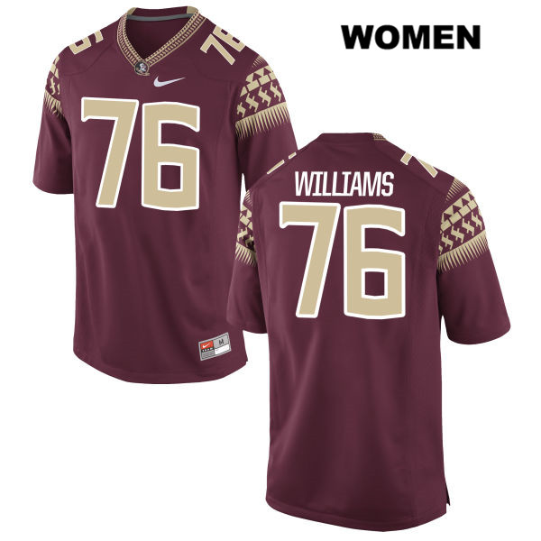 Women's NCAA Nike Florida State Seminoles #76 Arthur Williams College Red Stitched Authentic Football Jersey QLR0569UU